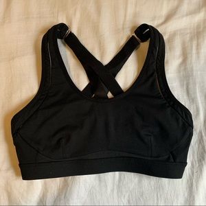Black Fabletics Adjustable Sports Bra